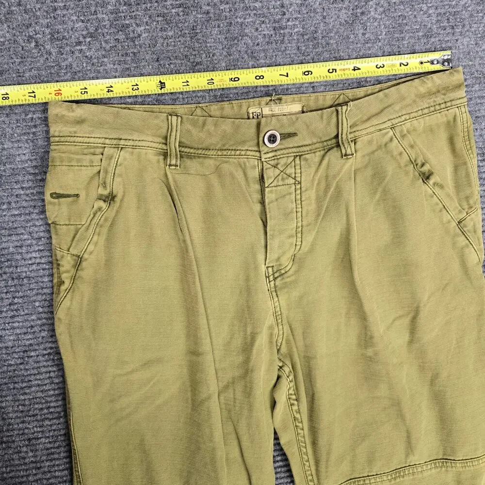 Free People High Rise Utility Boyfriend Pants Womens 29 31x28 Moss Green